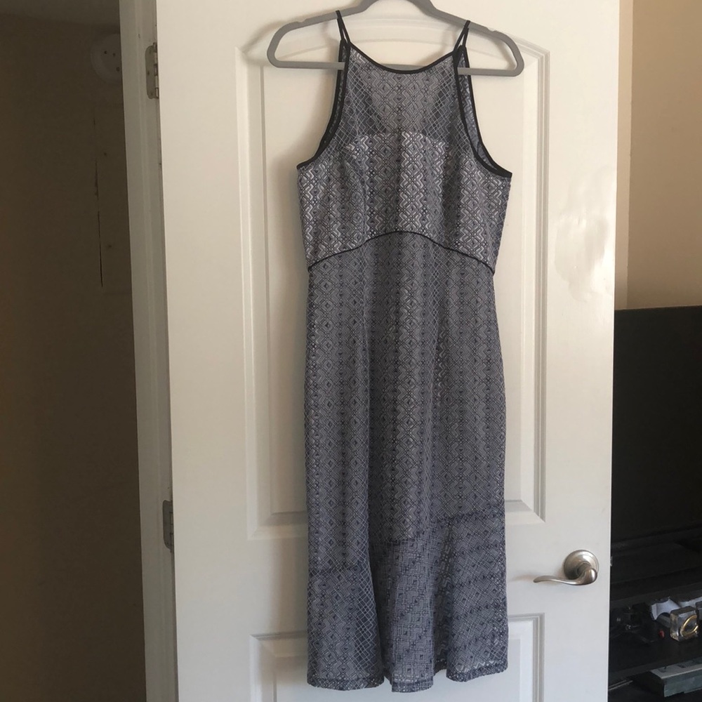 Tahari ASL multi blue mermaid dress